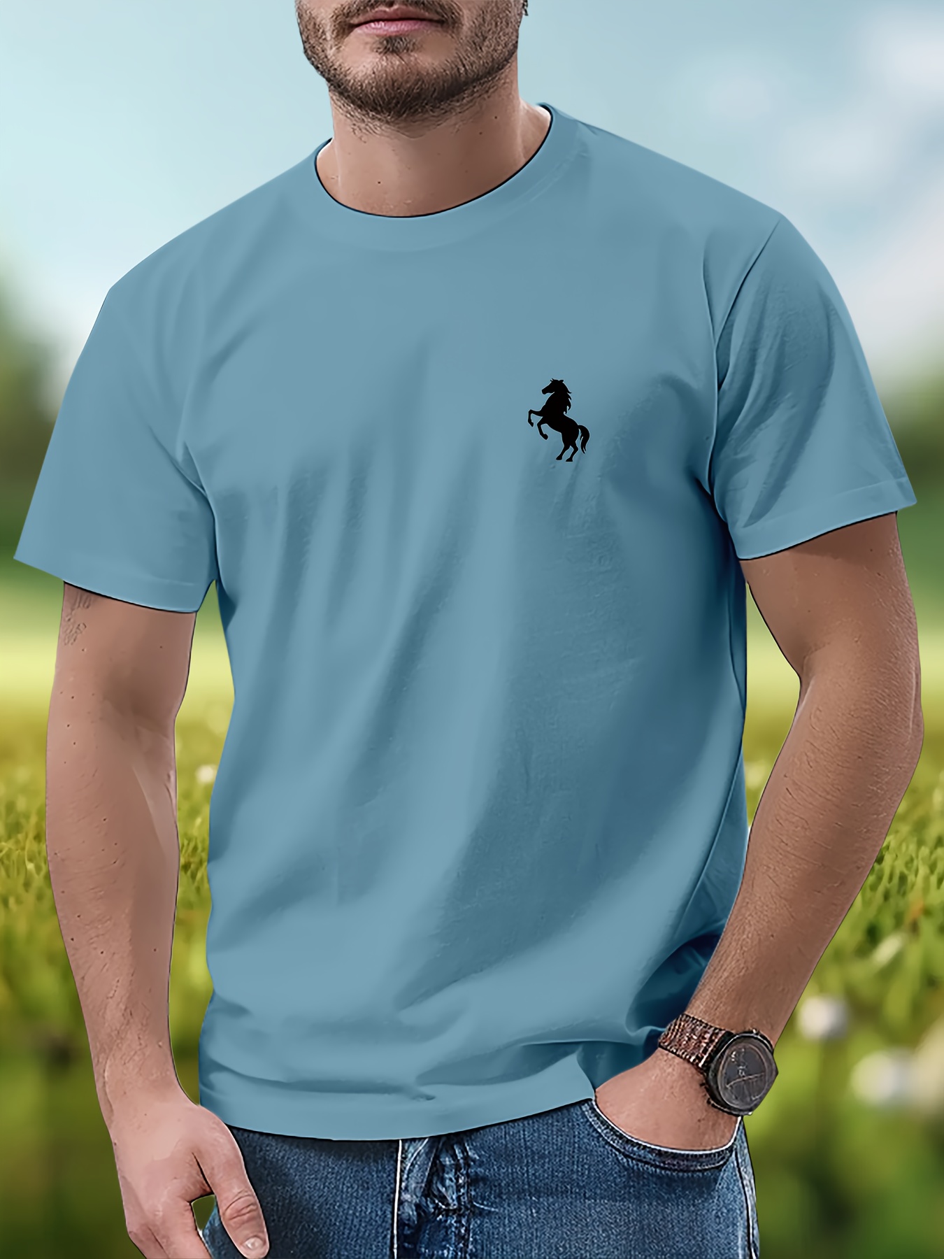 T-shirt in cotone da uomo morbido e comodo per l'estate_voghion.com