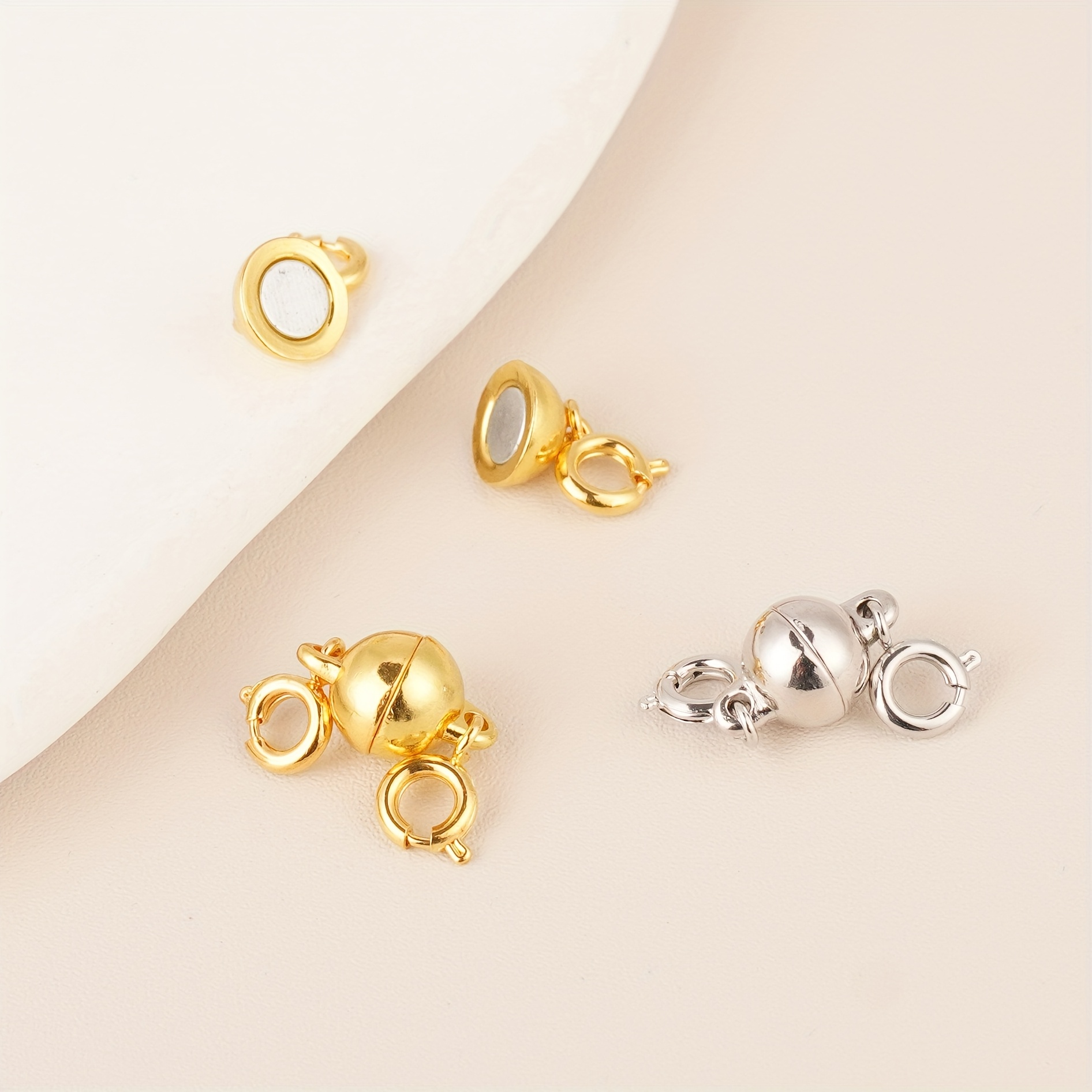 40 Stück Magnetverschlüsse Für Schmuck – Gold & Silber, 8 Mm, Für Ketten, Armbänder & DIY