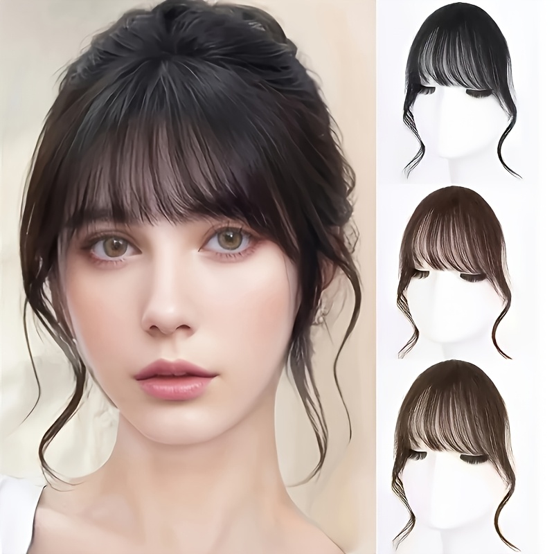 womens curly wave bangs clip in hairpiece high temperature fiber   natural   for music festivals christmas parties details 0