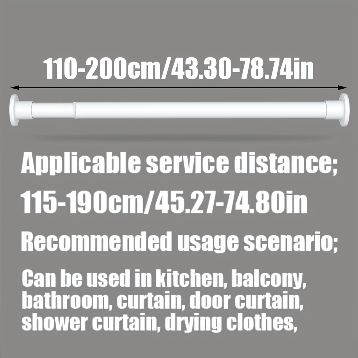 TEMU Sea Freight, 1pc, No-punch Telescopic Rod, Honeycomb Base To Enhance Adsorption, Built-, Strong Load-bearing Capacity, Very Suitable For Shower