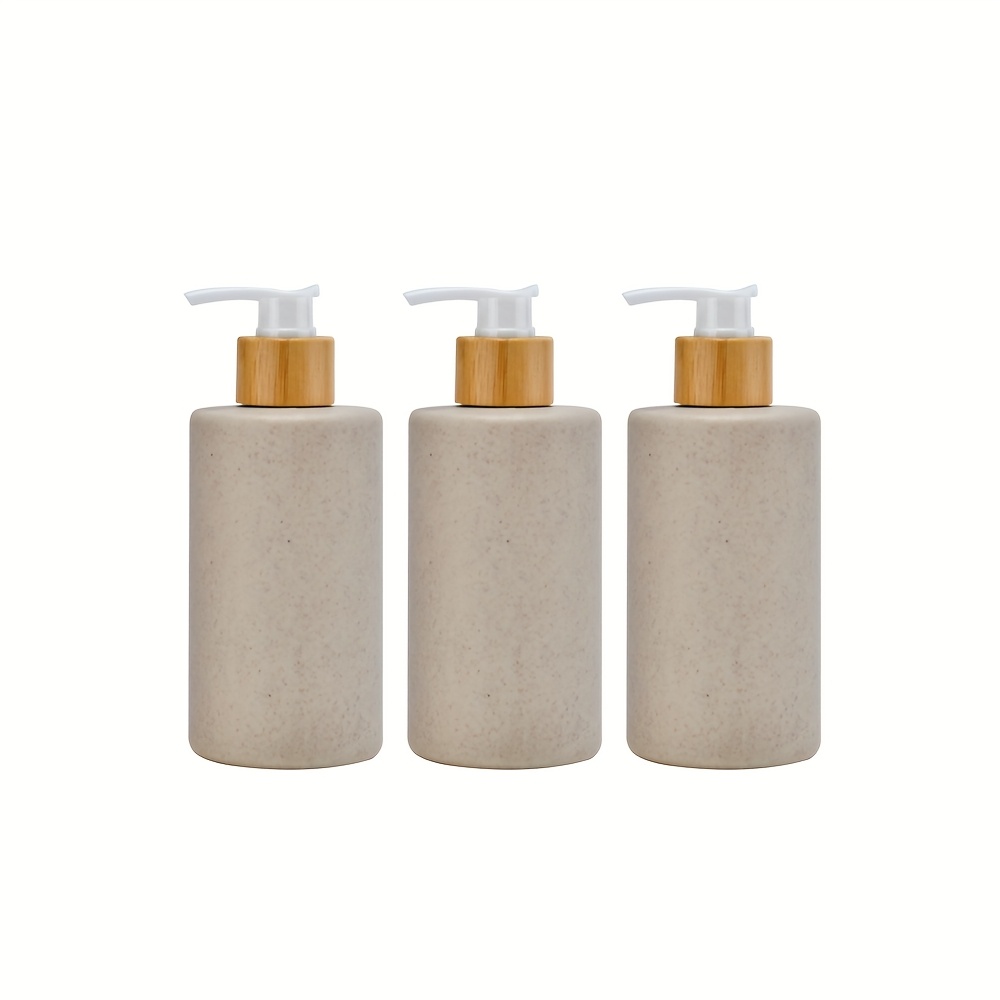 E-shop 3er Set mit 300ml (10.1-Unzen) Dosierflaschen mit Druckpumpe, praktische Dosierflaschen mit Pumpe oben und unten, Strohhalm-Material, zur von