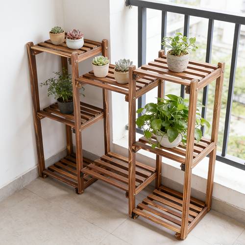 8 level plant stand for indoor and outdoor use ideal for displaying flower pots and greenery