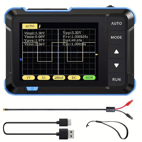 1pc dso152 professional handheld digital oscilloscope 2 5msa s sampling rate 200khz vpp and pwm output