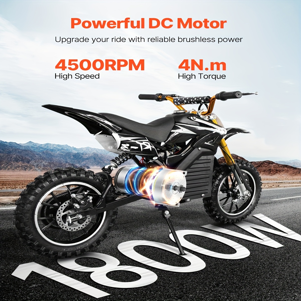   1800w electric brushless   motor kit 48v 4500rpm with   controller and throttle grip for go karts   scooters and diy projects
