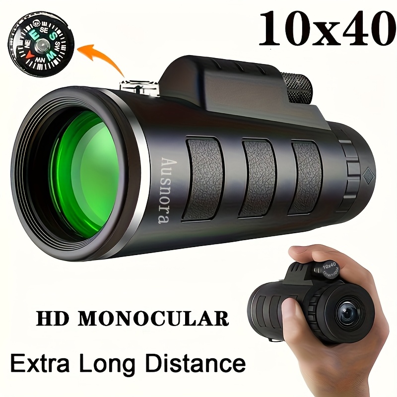 photo de l'article télescope monoculaire portable haute   hd 10x40 avec grossissement 10x, adapté aux     air, au camping, à lobservation des oiseaux, aux concerts et   cadeau de  .