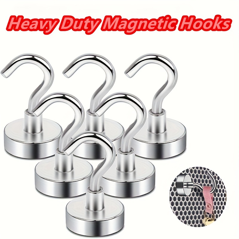 6pcs Strong Magnetic Hooks, 25 Lb Heavy Duty No-punch Hanging Magnetic  Hooks, Magnetic Metal Magnetic Hooks, Cruise Ship Magnetic Hooks, For  Camping B