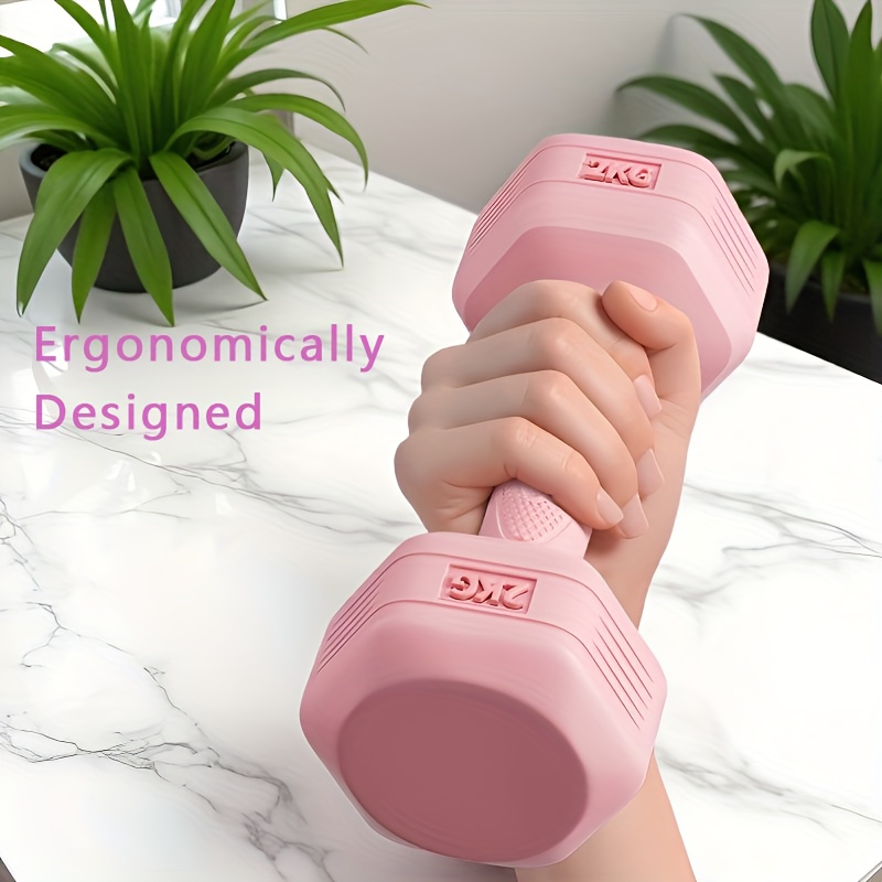 A Pair of Dumbbell Fitness Home Equipment for Men to Exercise Arm Strength, Solid Filled PVC Dumbbell Fitness Equipment