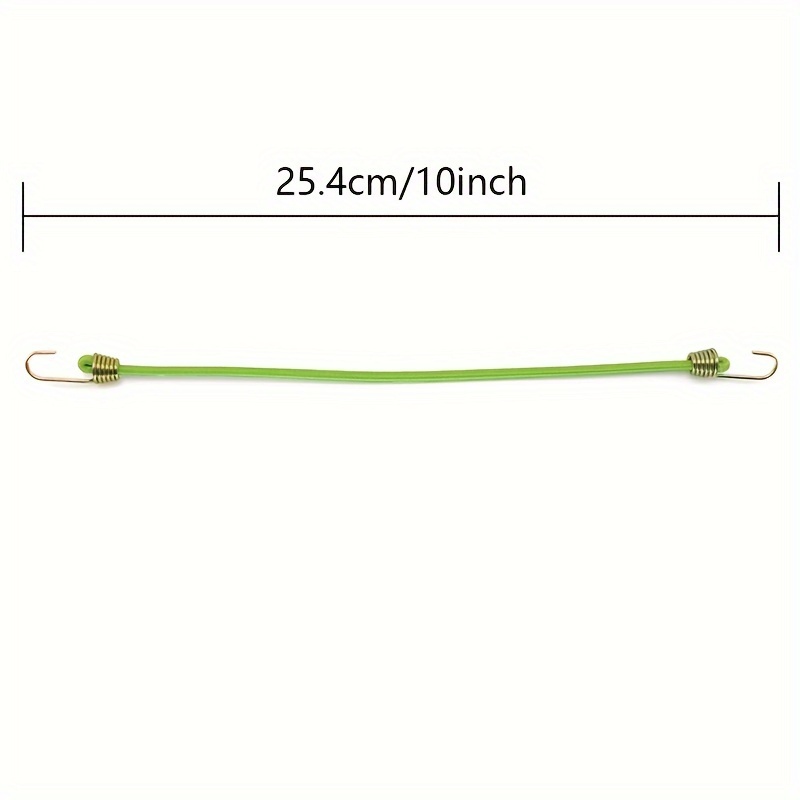 TEMU 6/12/24pcs 10in/24.89cm Luggage Ropes, Bungee Cords, Strong Elastic Luggage Straps With Hooks, For Camping Bike Van Cover Fastening Luggage.
