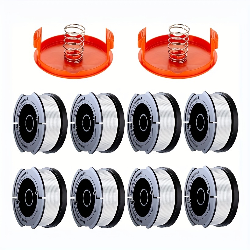 

10 Pack String Trimmer Replacement Spool Compatible With Black+decker, 240ft 0.065" Af-100 Autofeed Replacement Spools - Compatible With Black+decker String Trimmers (8-line Spool + 2 Cap+2 Spring)