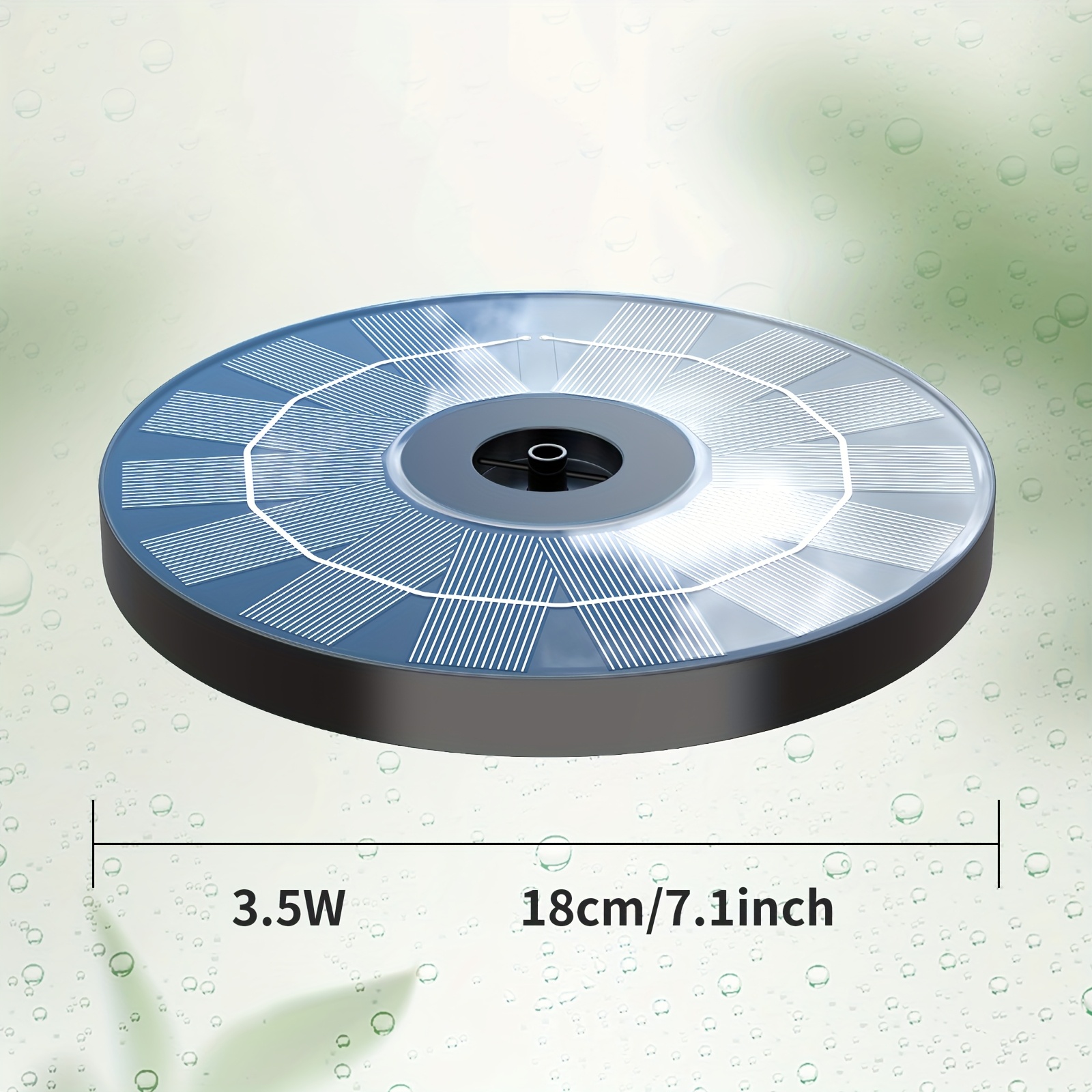 E-shop IPX8 Schwimmende Solarbetriebene Brunnenpumpe mit Einstellbaren Sprühmustern, Ideal für Höfe, Terrassen Gartentiertränken, Benutzerfreundliche