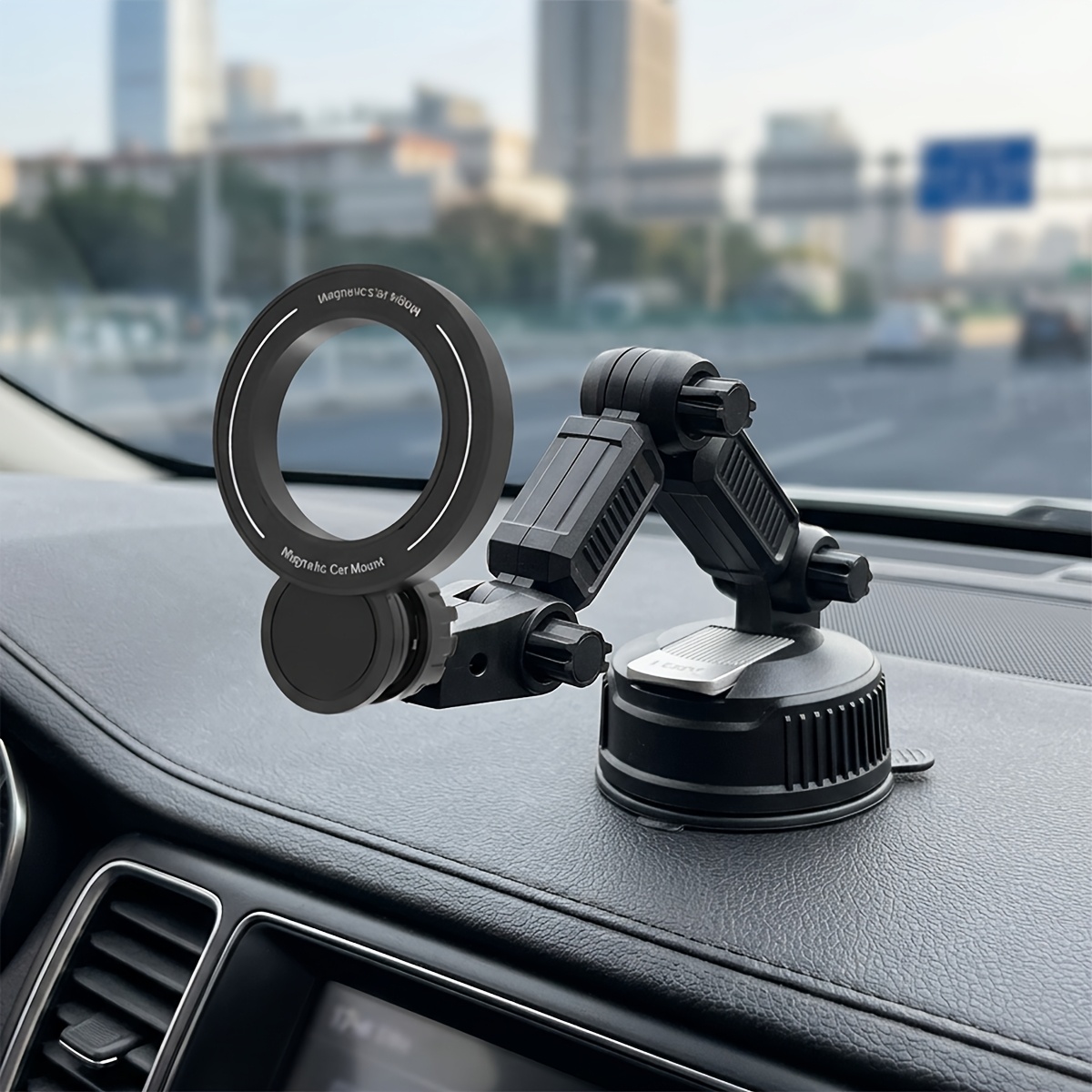 TEMU Supporto Magnetico per Telefono Auto, con Base a Potente, Braccio Pieghevole Regolabile, Rotazione a 360簞, Supporto Stabile per Cellulare gli
