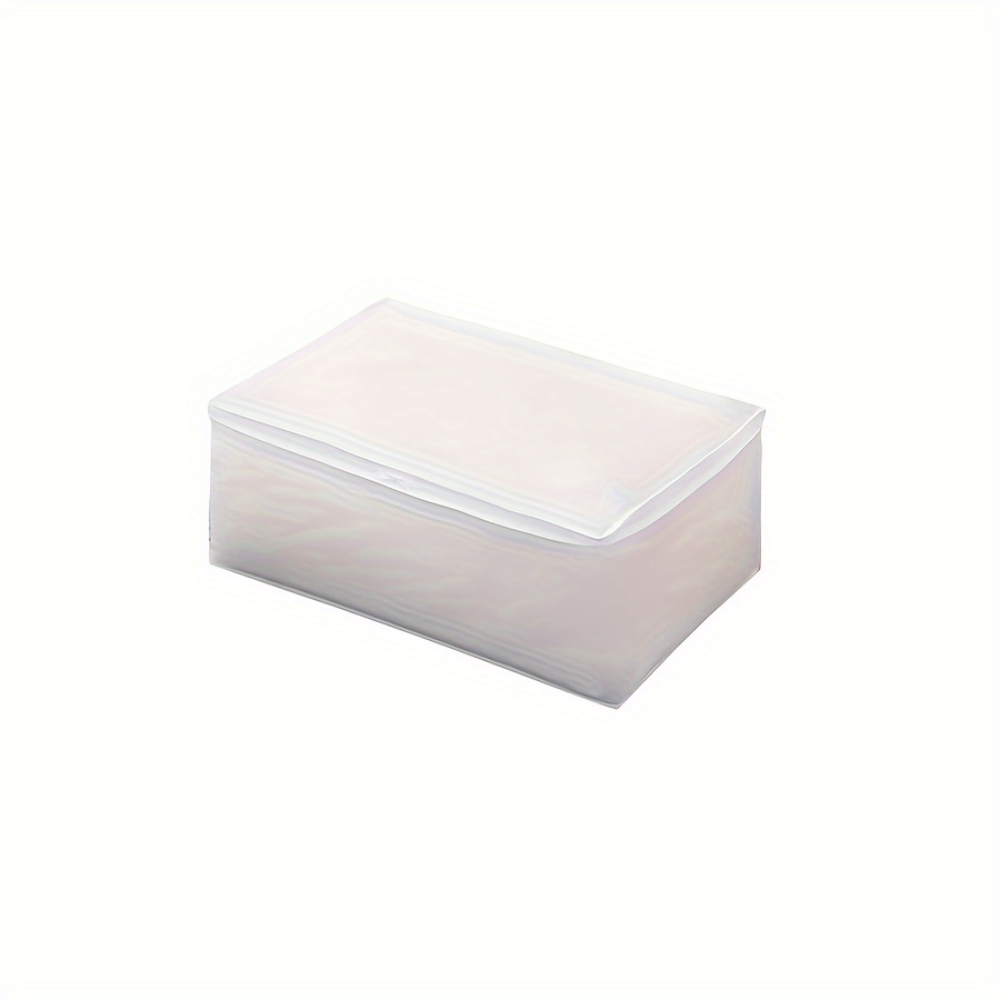 Image of 1pc Clothing Storage, Foldable, Semi Transparent Peva Frosted Material Blanket Storage Bag, Used For Organizing Bedrooms, Wardrobes, Clothes, Blankets, Storage And Storage With Lid, Under-bed Storage