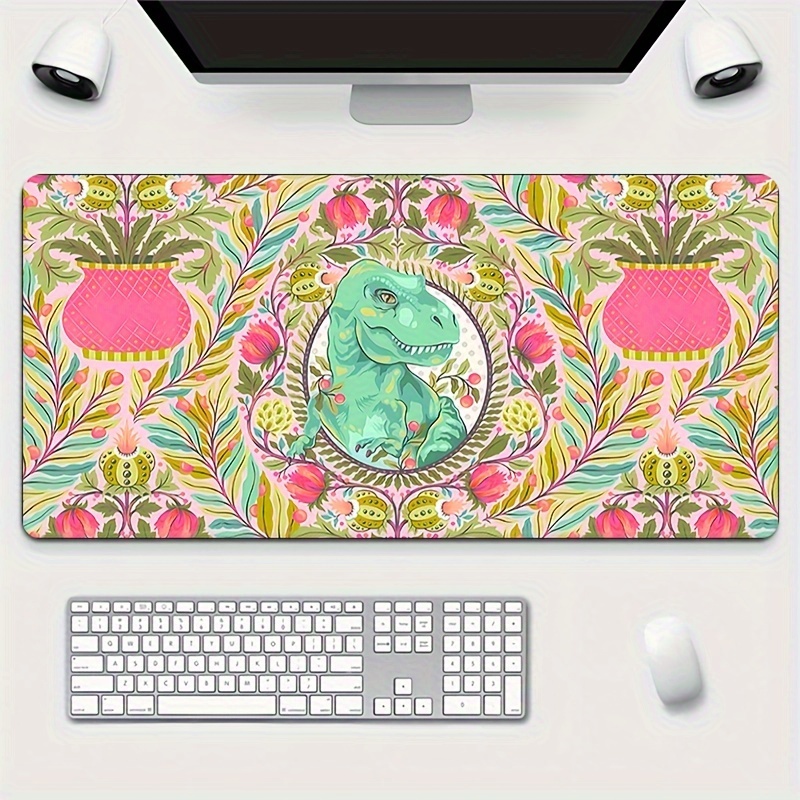 

Flower Dinosaur Mouse Pad: Durable Rubber, Non-slip, Waterproof, Suitable For Office Computers - Landscape Patterns