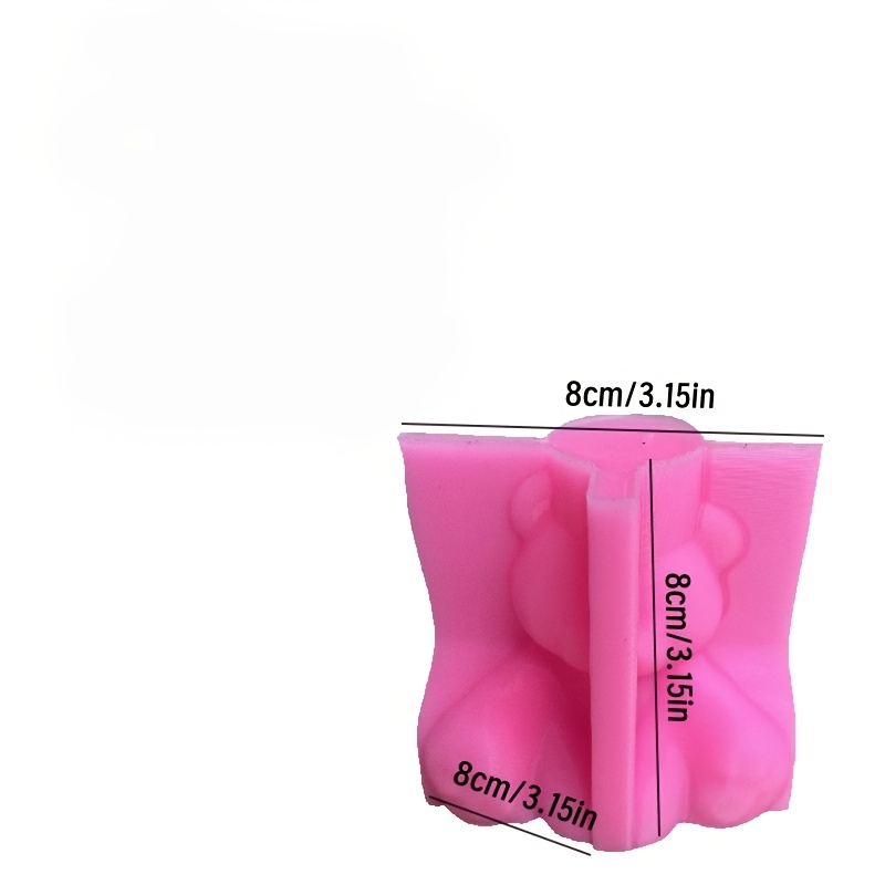 TEMU Stampo in silicone per candela a forma di orso paffuto in posizione seduta. Questo stampo decorativo stili , e di fattoria, incorporando
