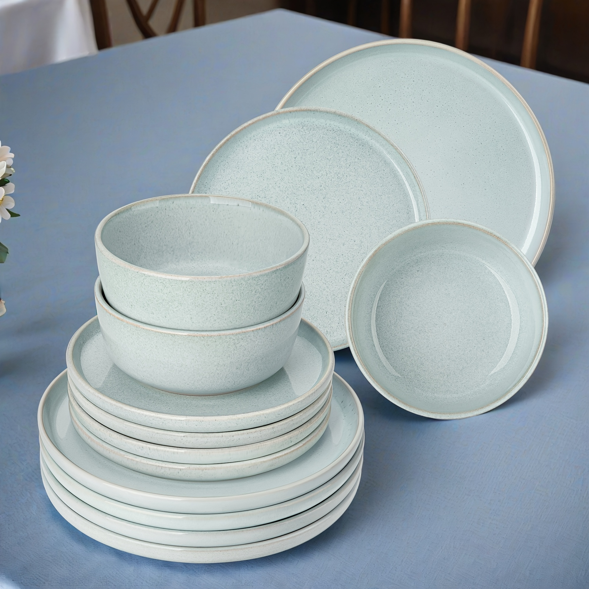 12 delars elegant modern middagsservis 4 personers servis - Temu Sweden