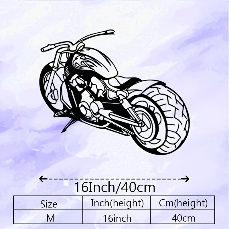 TEMU 1pc Of Vintage Motorcycle Metal Wall Art, A Retro Motorcycle Sculpture Mural, Great For Decorating Your Living Room, Garage, Or Any Room,