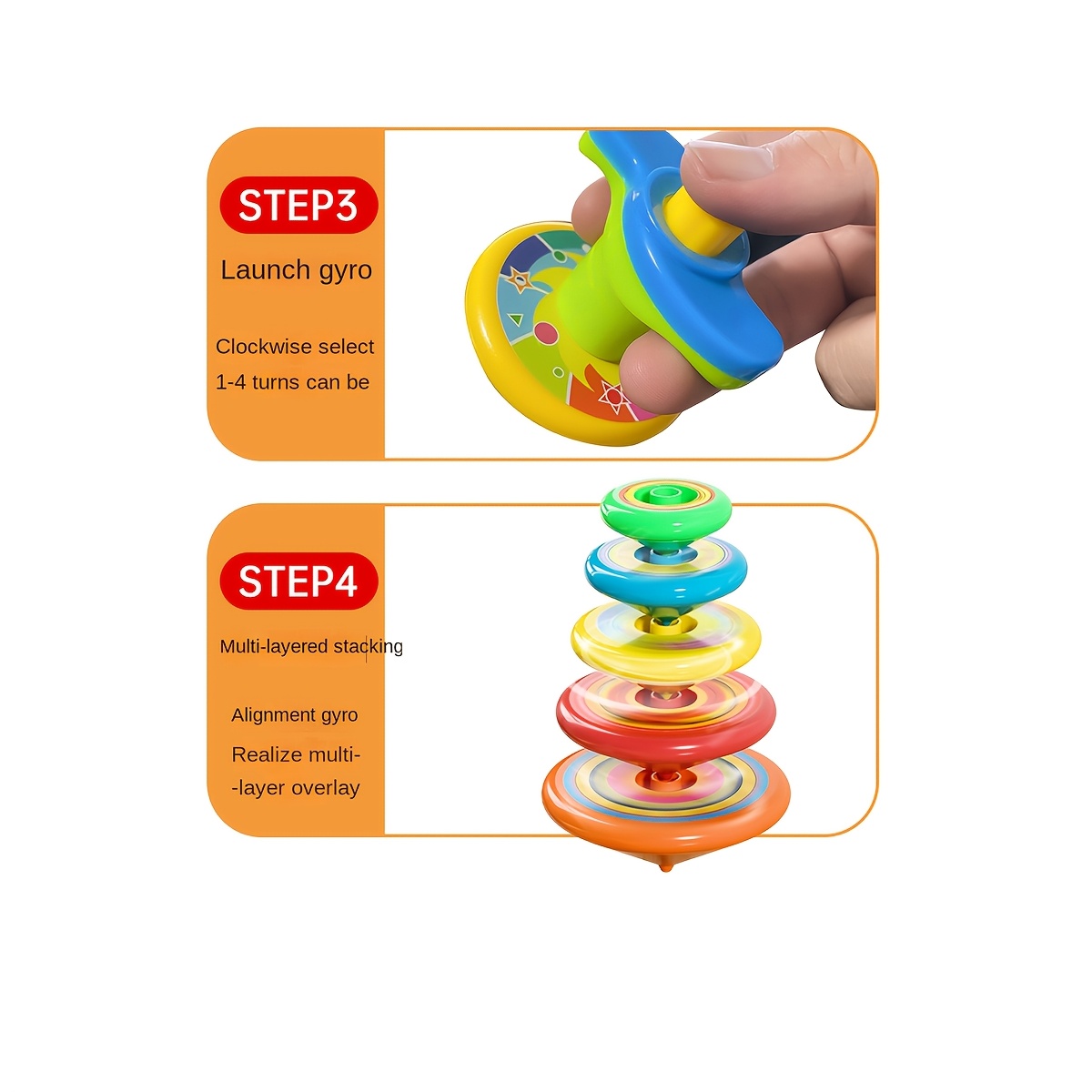 5pcs Colorful Spinning Multi-Layer Educational Toys