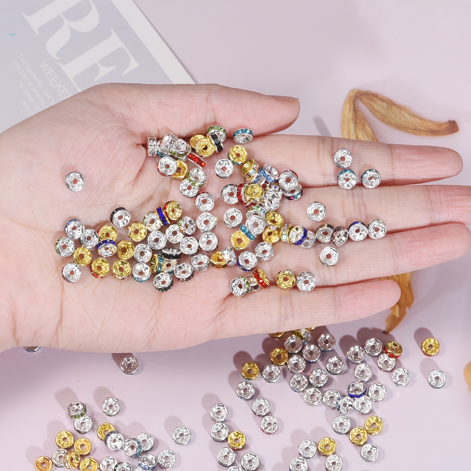 

/200/300pcs , 6mm For Making, Craft Supplies, Beadable , Bracelets - No Plating, Jewelry Making And Accessories