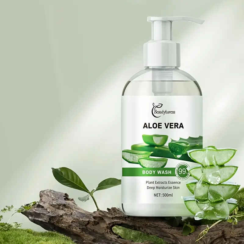 aloe vera body wash unisex adult gel with glycerin spice scented alcohol skin types deep cleansing hydrating daily full body care Product details 4