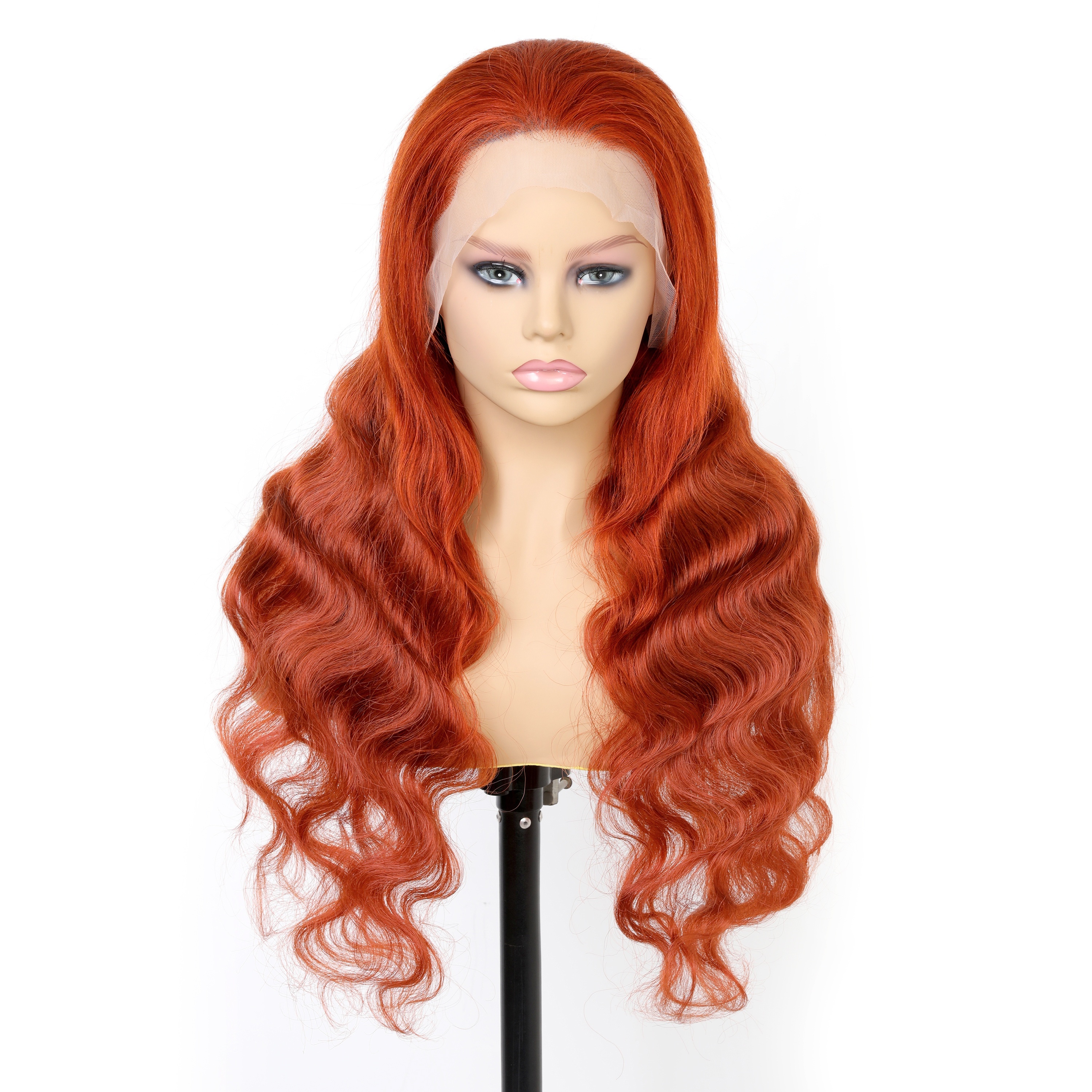 ginger body wave lace front wig glueless human hair 13x6 hd  display picture 2