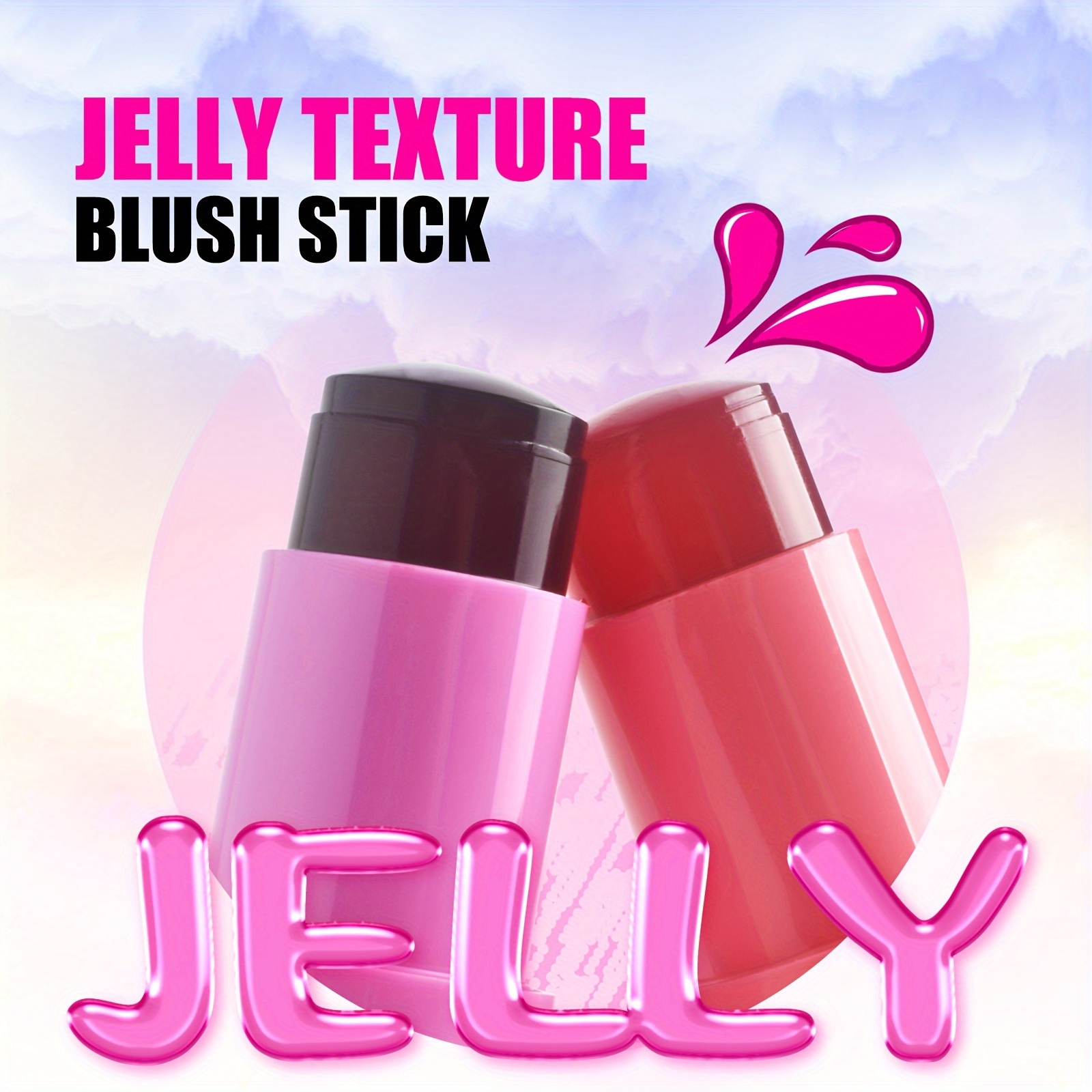 waterproof jelly blush stick dual use lip cheek color easy contouring even skin tone brightening lightweight suitable for all skin tones 5g details 0