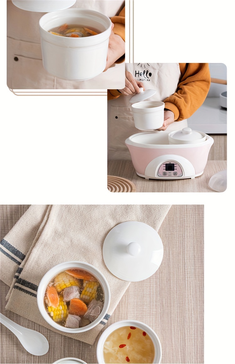 cute ceramic   bowl with lid   soups desserts healthy cooking   kitchen restaurant essential details 8