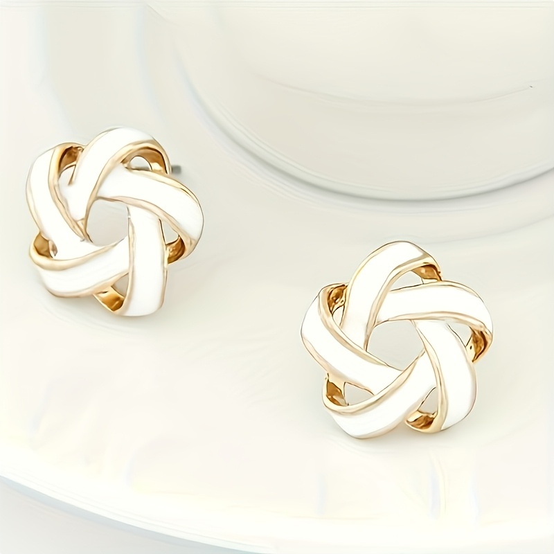 TEMU Ein Paar stilvolle elegante fünfzackige Stern-Emaille-Ohrhänger, geeignet für den oder Partys, das perfekte Geschenk für Frauen