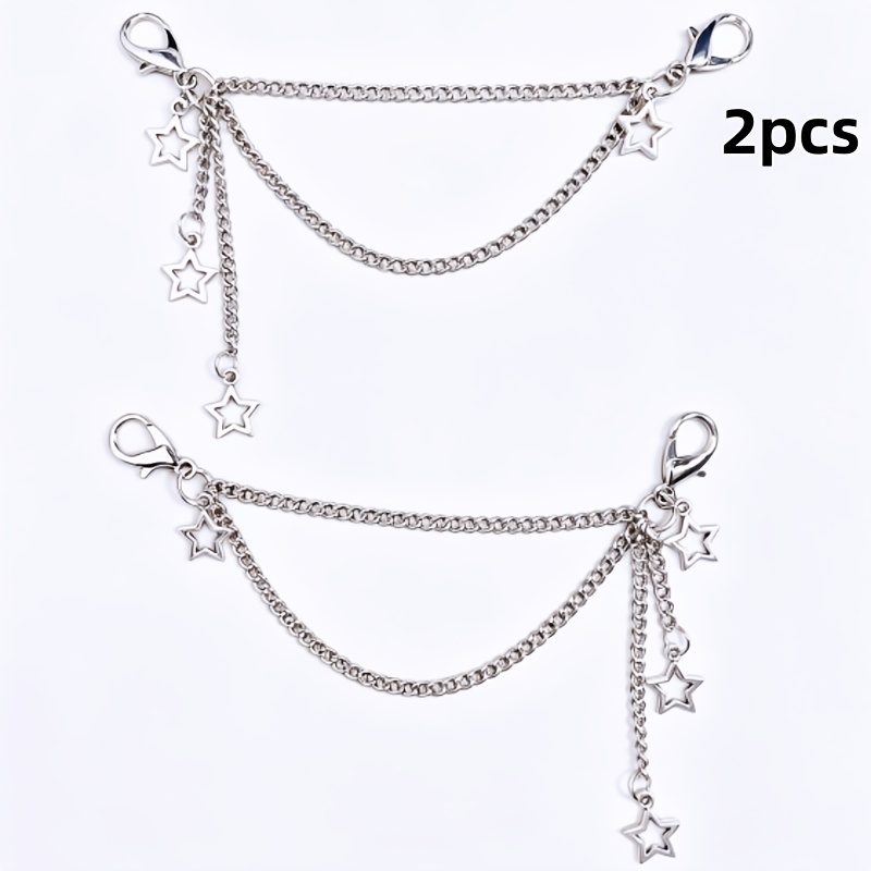 TEMU 2pcs Star Pendant Shoe Laces, Y2k Style Shoe Decorations, Detachable Shoe Additions