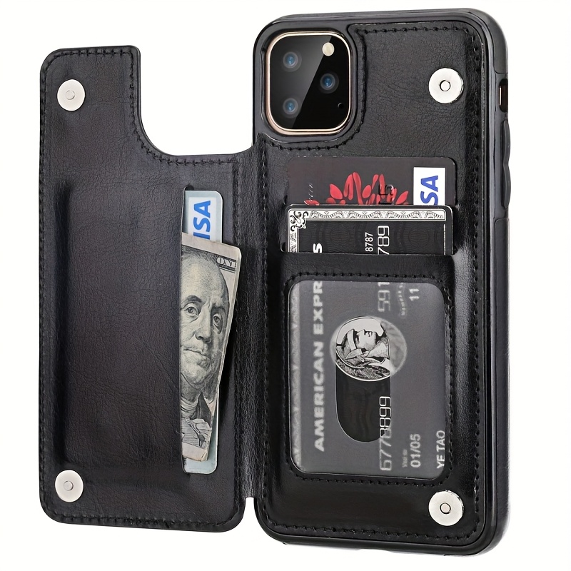 TEMU Phone Case: Suitable For Iphone 16 15 14 13 12 11 8 7 Pro , Slim Synthetic Leather Wallet Case With Card Slot, Magnetic Flip Cover, Stand