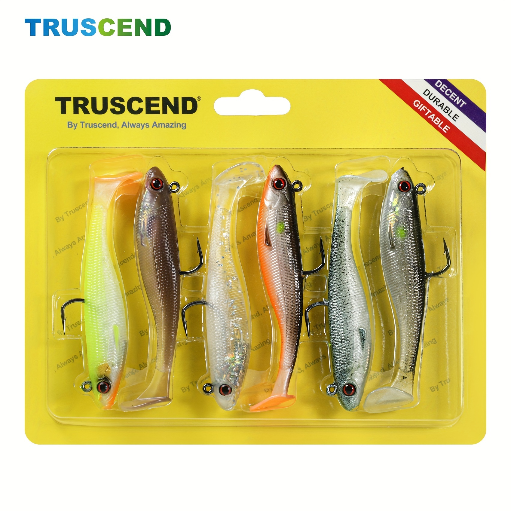 

Truscend 6pcs Baits Pre-rigged & - For , , For Bass, Trout & - For