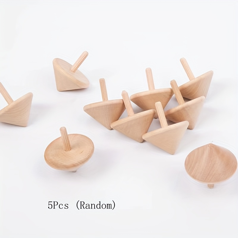 Image of 5pcs Color Wooden Spinning For Birthday Event Party Gifts, Suitable For Christmas, Piñata Filling Holiday Gifts. Classroom Reward Items (random)