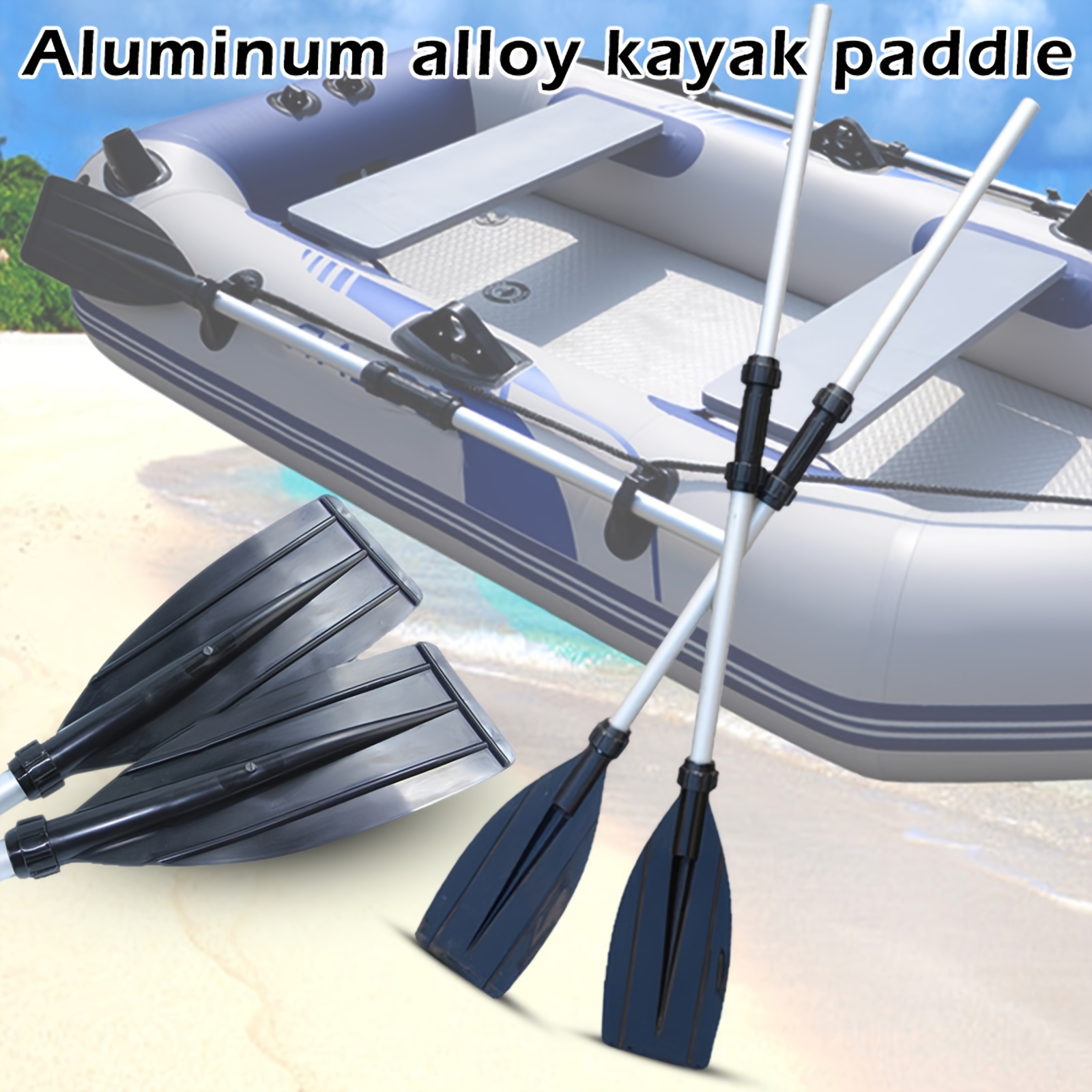 

2pcs Telescoping Paddle, Aluminum Alloy Paddles, Round Grip Boat Kayak Raft Mini Telescopic Paddle