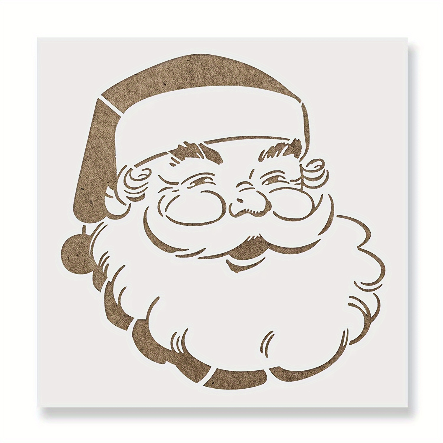 

Reusable Santa Claus Stencil Template 11.8" X 11.8" - Painting, Drawing On Walls, Furniture & Canvas Crafts