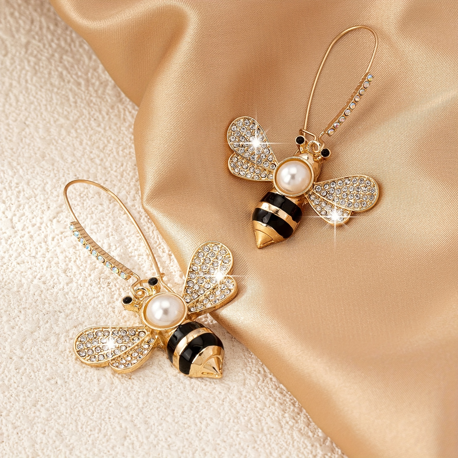 

1 Bee-shaped 3d Rhinestones, Zinc Alloy & Iron , , For Women, & , All