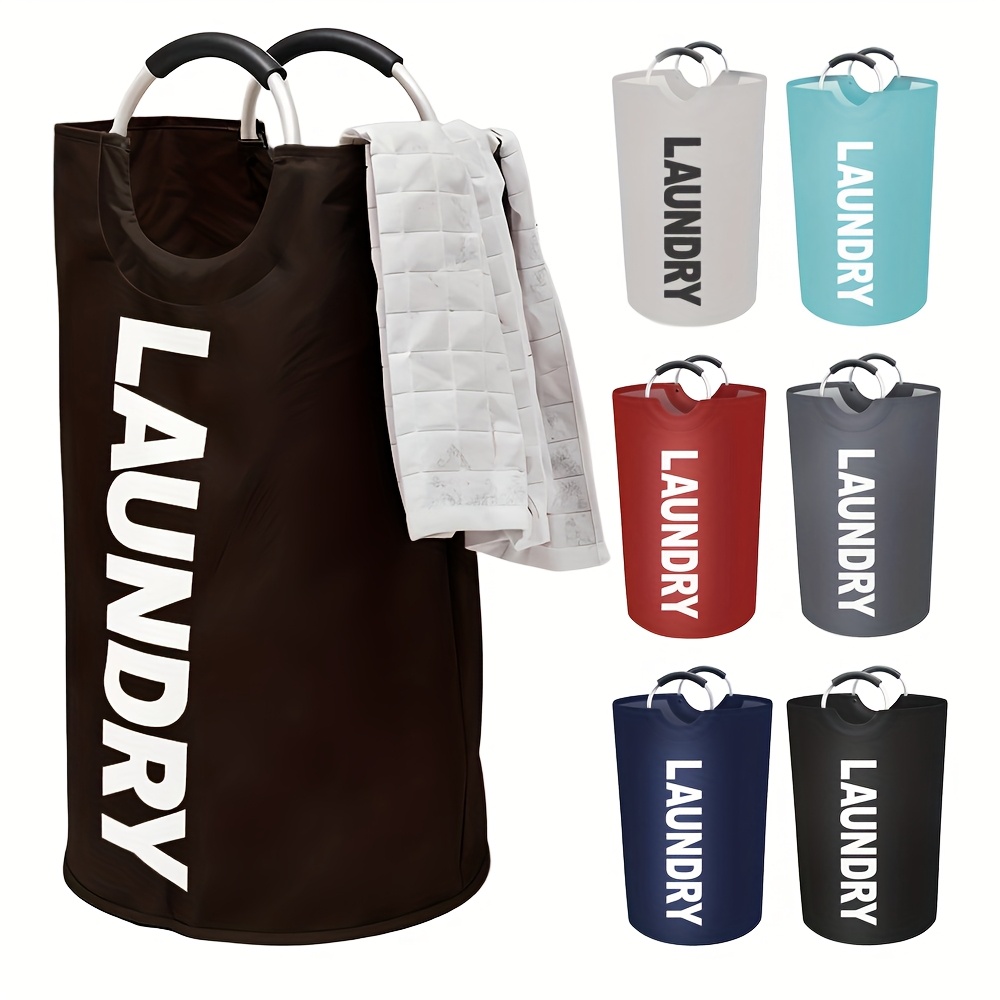 extra large foldable laundry hamper with aluminum frame soft fabric storage basket in   or gray   saving organizer for laundry room bathroom balcony and dorm use laundry basket laundry baskets