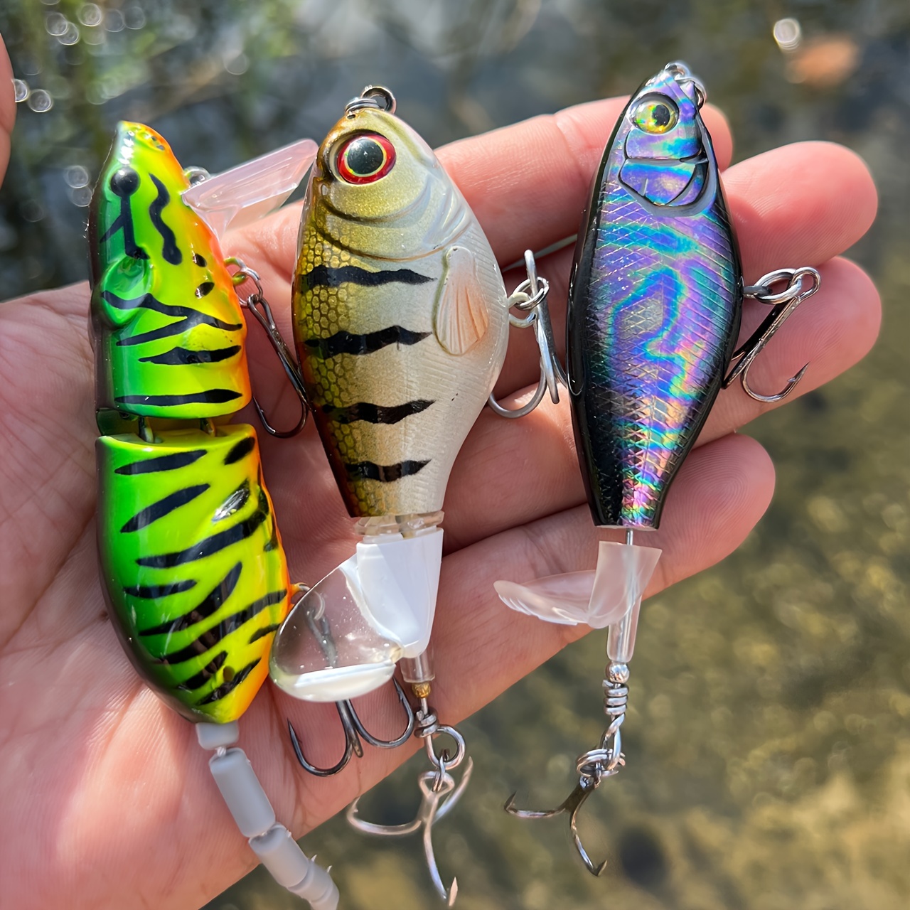 topwater fishing lures set 3 pack mixed color propeller rat - Temu United  Arab Emirates