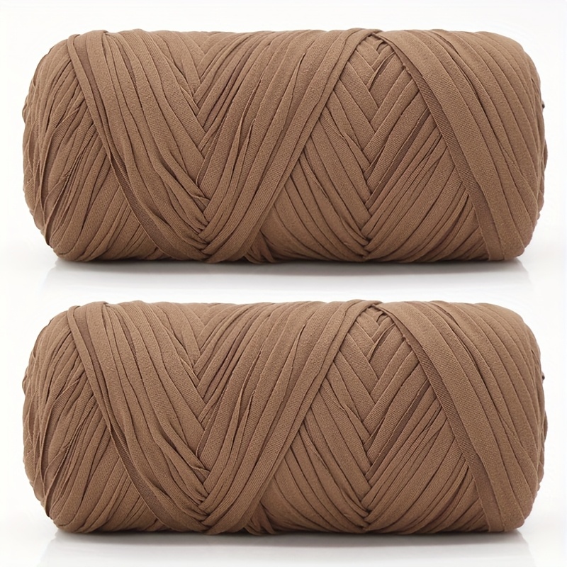 2 Rolls Of 200g Each, 2cm Wide High-elasticity Soft Fabric Strips, T-shirt Yarn, Woven And Knitted Fabric Yarn, For Crochet And Diy Knitting Of