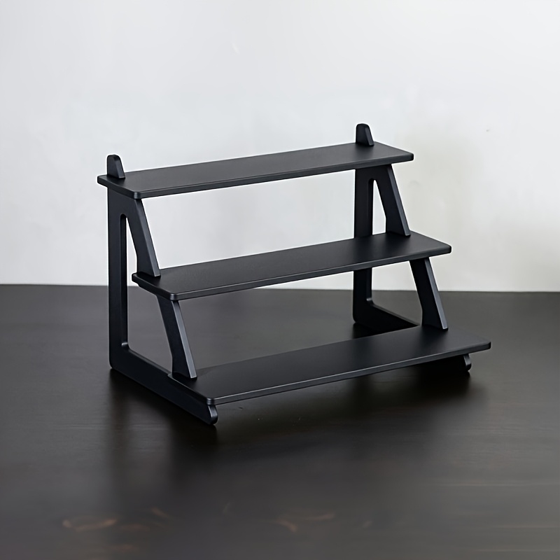TEMU Three-tier Stepped Display Rack, A Tiered Desktop Display Shelf -style Storage Organizer, Suitable For Showcasing Small Decorations,