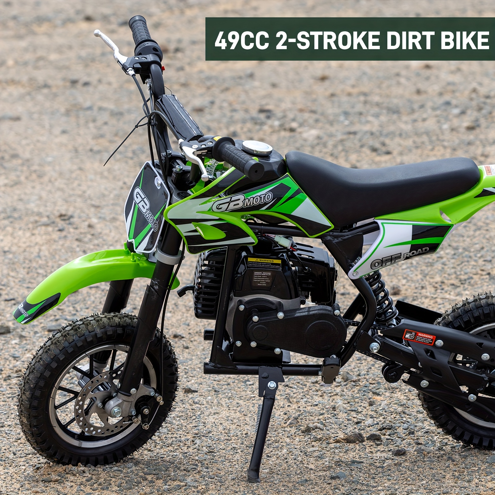 Honrane 49cc Kids Dirt Bike 2-Stroke Gas Power Motocross Off Road Motorcycle Mini Dirt Bike For Kids Pocket Motorbike With Front Rear Disc Brakes Racing Max Speed 40kmh Red