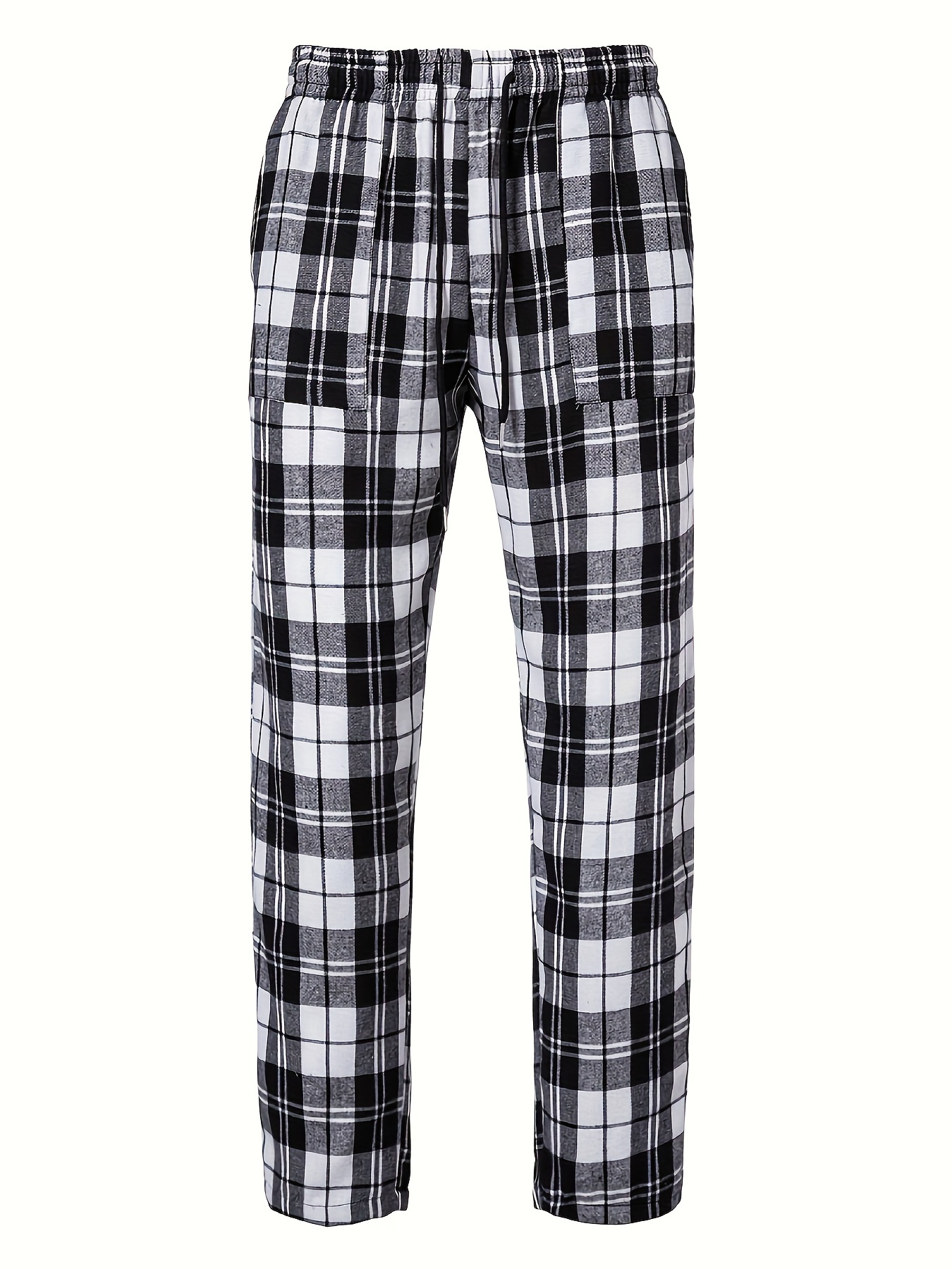 Pantaloni Pigiama Uomo - Bianco E Nero A Quadri Buffalo, Comodi Per