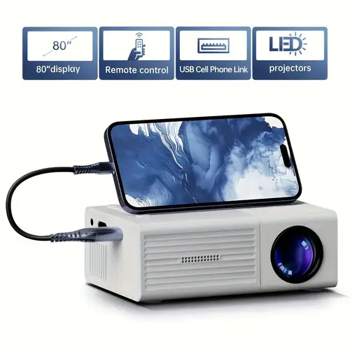 ultra hd portable mini projector 3d ready usb powered for home outdoor entertainment