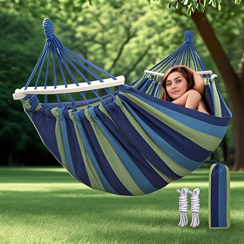 1pc outdoor garden hammock with tree straps anti tip hammock with arc shaped straps for hanging durable hammock with a weight capacity of 450 lbs portable hammock   bag ideal for   patio backyard camping leisure hammock