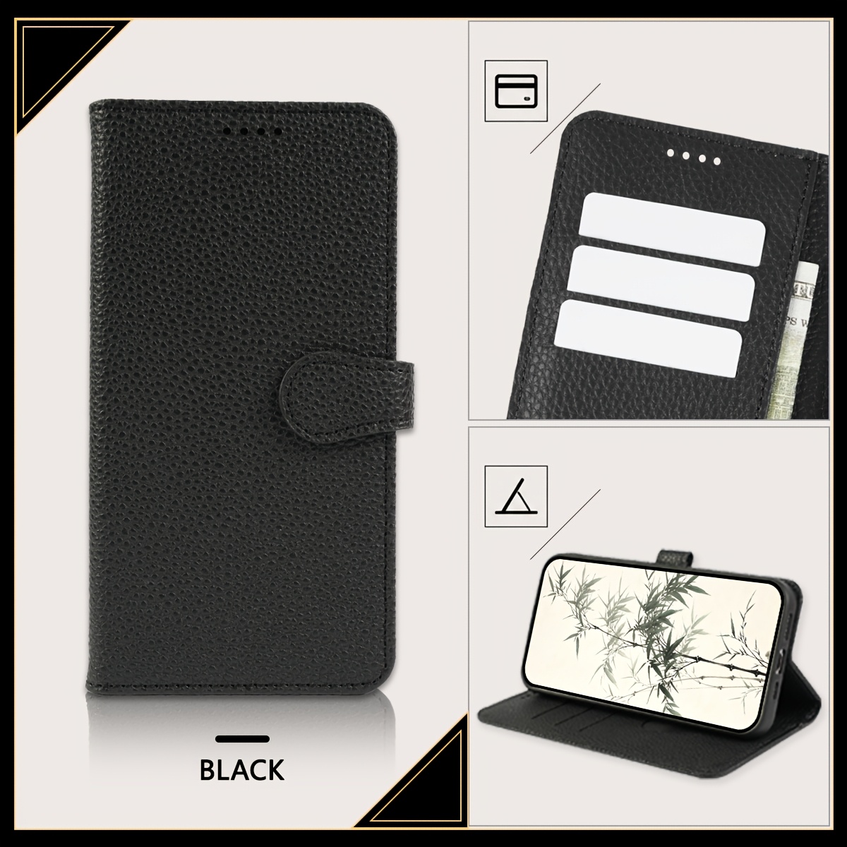 TEMU Phone Case: [compatible With Wallet Case]for Galaxy A04 4g/a05/a05s/m14 4g/a06 4g/a06 5g/a07/a13 5g/a04s/a14/a15/a16/a17 Magnetic Flip Case, 3