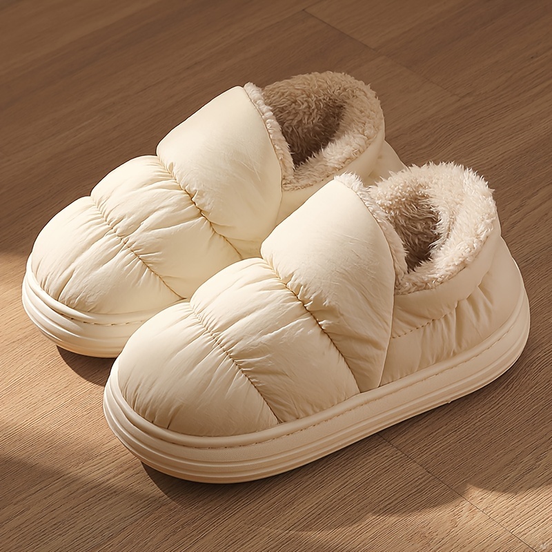 

Fzt Winter Warm Slippers - Cozy Fleece-lined Snow Boots With Non-slip Eva Sole For