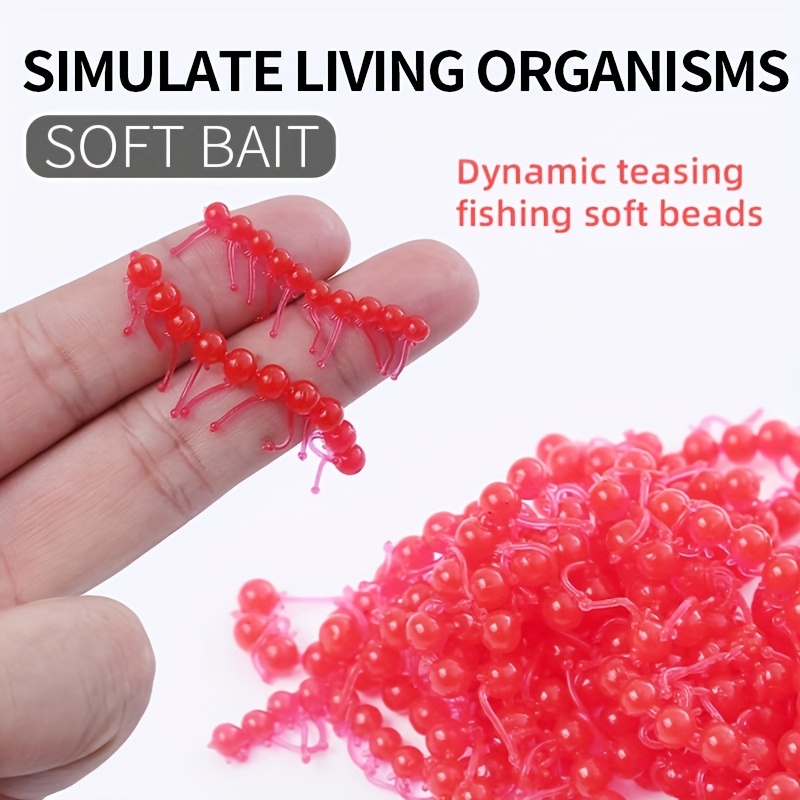 

200pcs de perles souples de pêche pour les appâts, des boules flottantes pour la pêche, des perles de appâts de fond et des appâts d' pour le matériel de pêche.