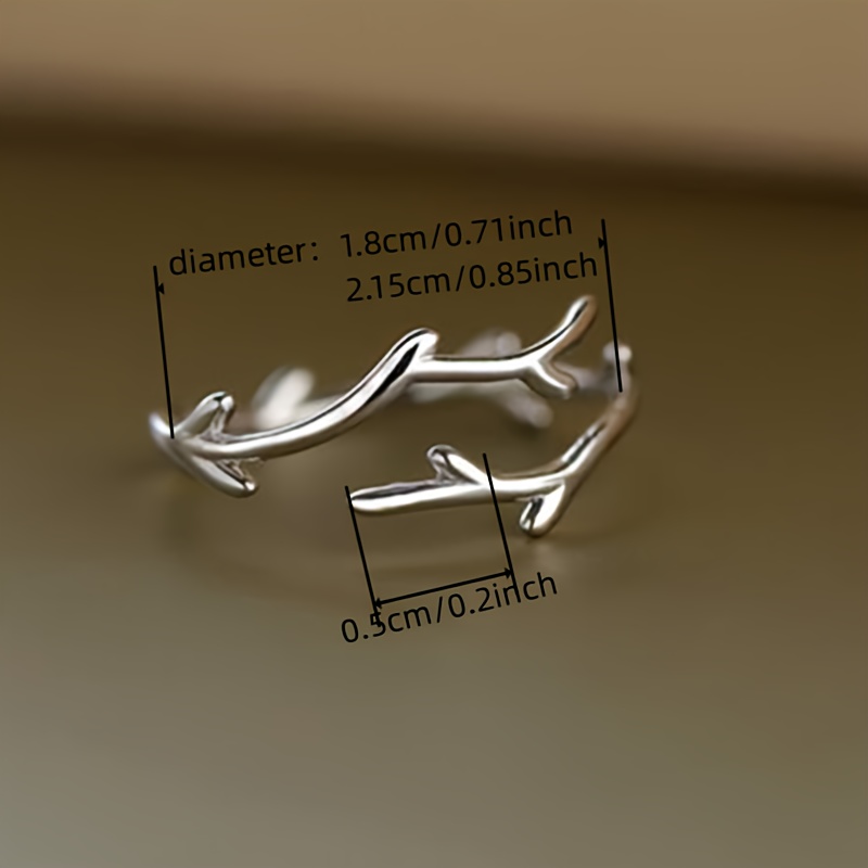 Simple and Stylish Adjustable Antler Ring for Women's Casual Wear, Cute Best Friend Birthday Valentine's Day Gift