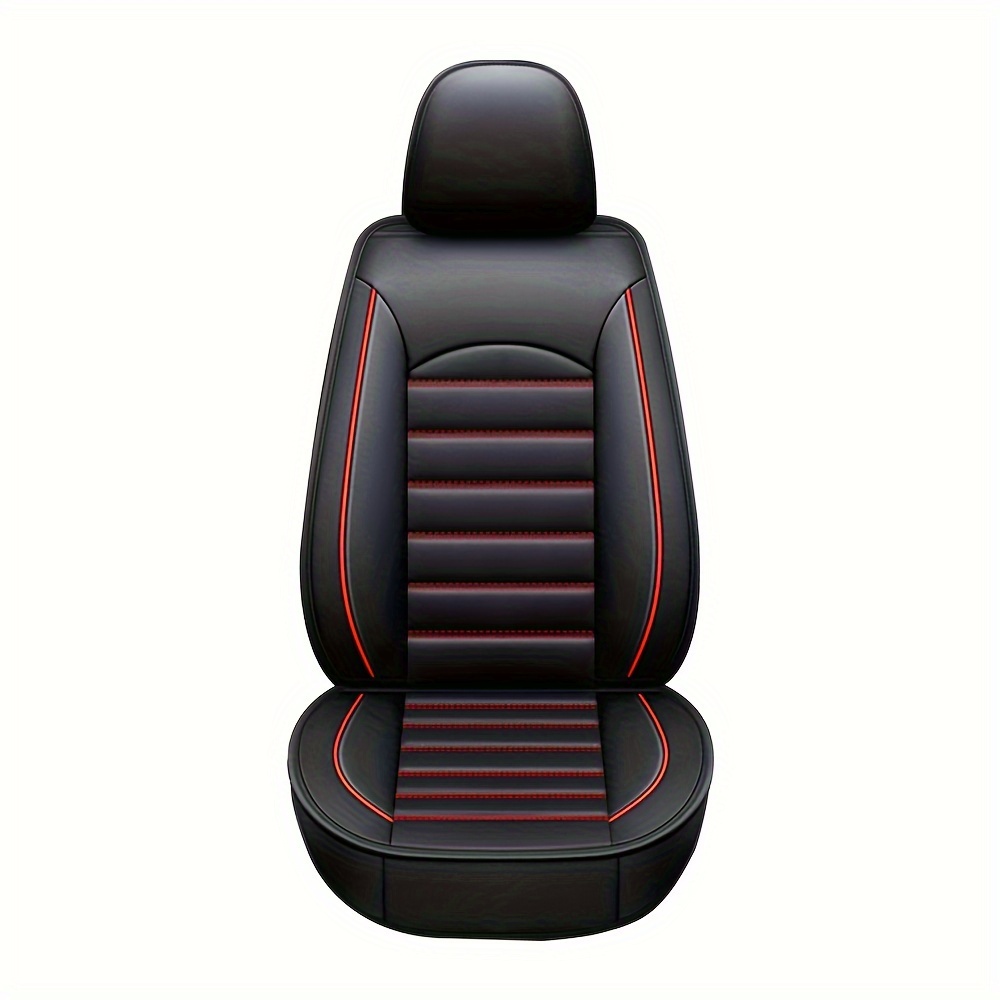 TEMU Universal 5 Seat Car Seat Cover, Full Set Luxury Pu Leather Front Rear Cushion Protector Interior Decor Automotive Seat Covers Accessories For For Car Sedan Suv Truck