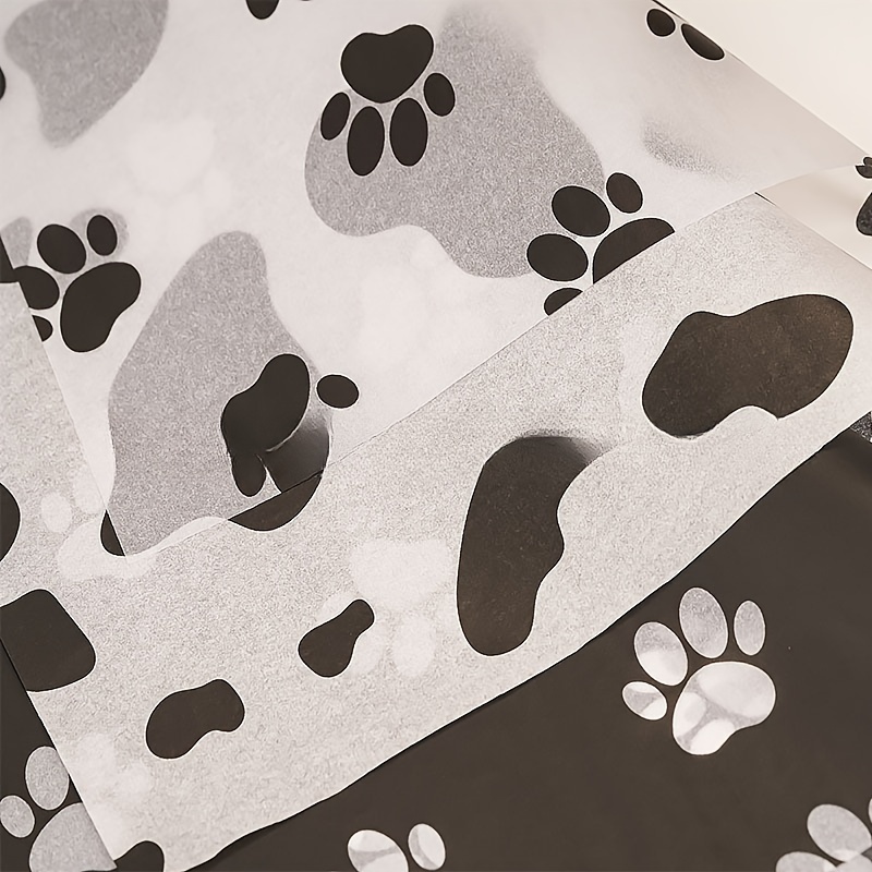 

Paw Print Gift Wrap Paper - 20 Sheets, 50cm X 19.69in, 70cm X 27.56in, Animal Print, Pet Lovers