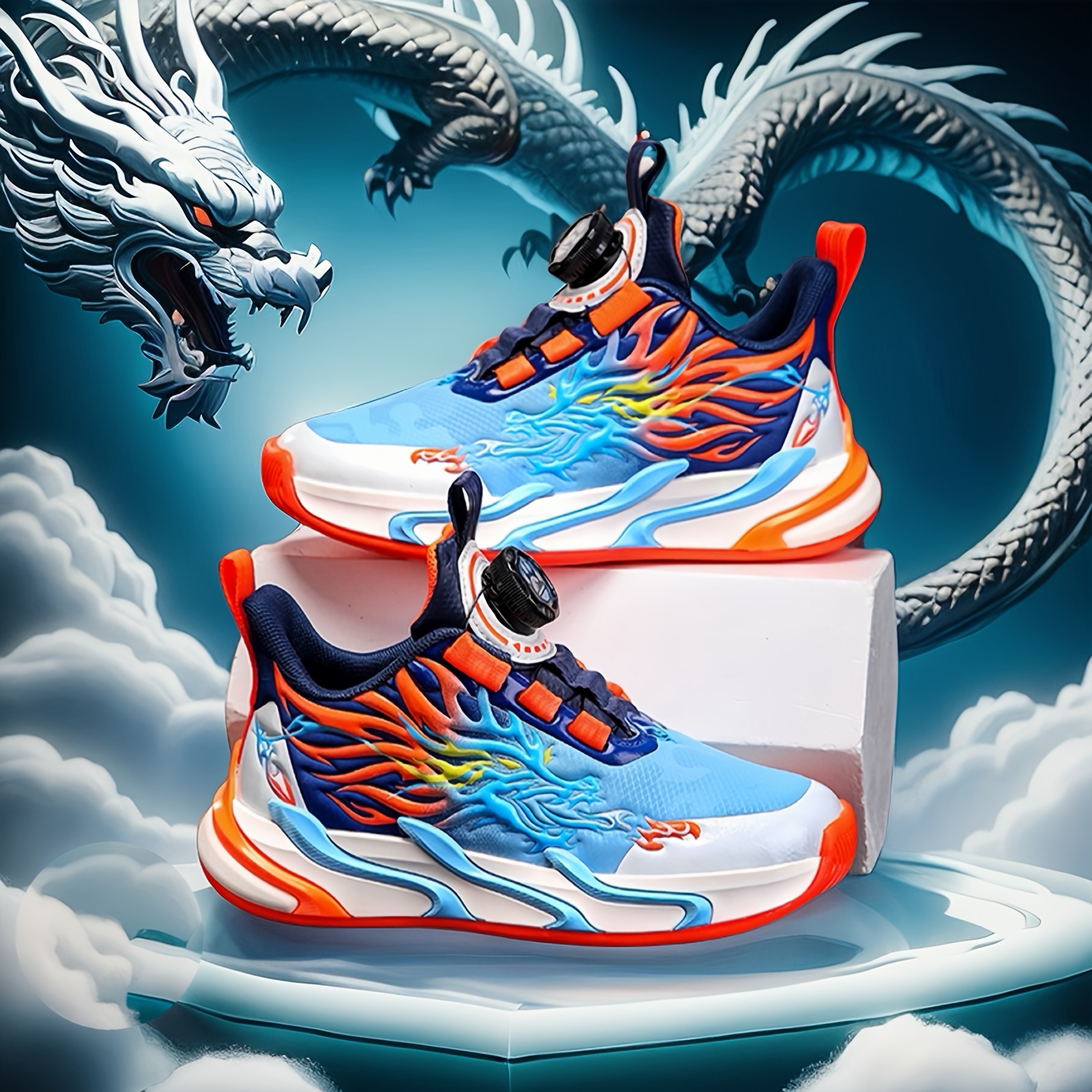 Jonge Rotary Buckle Gestreepte Cross-Training Sneakers