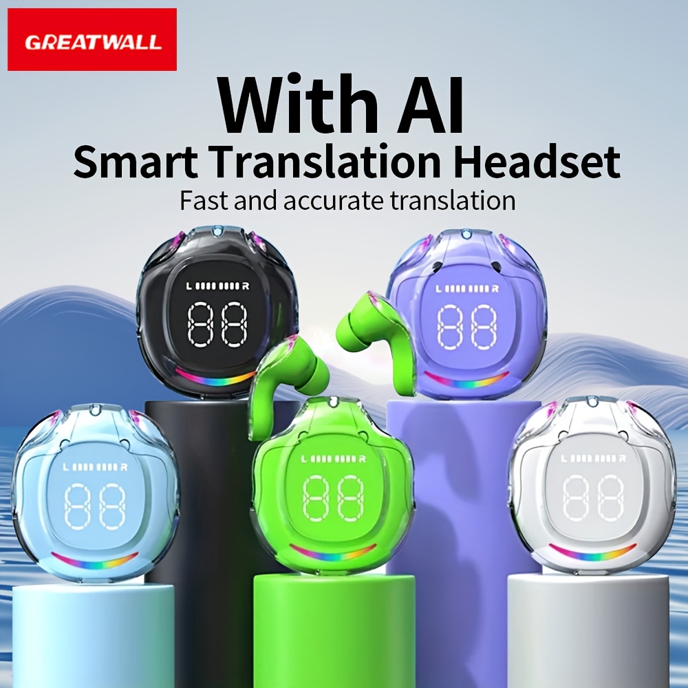 

Greatwall Language Translator Earbuds Supports 144 Languages High Translation Earbuds Fit Ios & For Travel